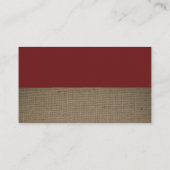 Red Fox Burlap Baby Duschgeschenk Registrierung Begleitkarte (Rückseite)