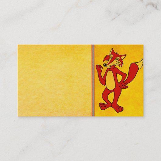 Red Fox Business Card Visitenkarte (Vorderseite)