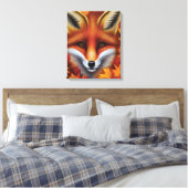 Red Fox Canvas Print Leinwanddruck (Insitu (Schlafzimmer))