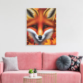 Red Fox Canvas Print Leinwanddruck (Insitu (Wohnzimmer))