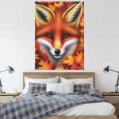 Red Fox Canvas Print Leinwanddruck (Insitu (Schlafzimmer))