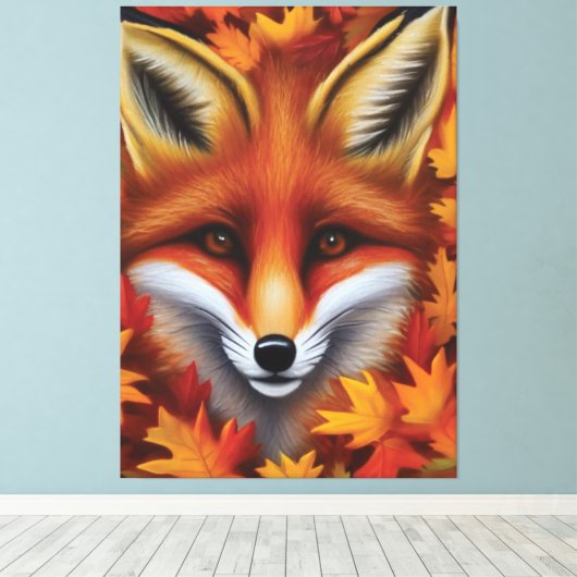 Red Fox Canvas Print Leinwanddruck (Insitu (Holzboden))