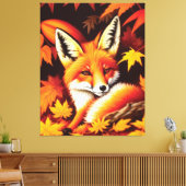 Red Fox Canvas Print Leinwanddruck (Insitu (Wohnzimmer))