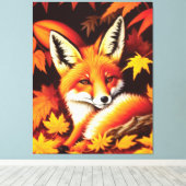Red Fox Canvas Print Leinwanddruck (Insitu (Holzboden))