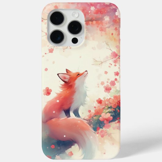 Red Fox Cherry Blossom Tree Case-Mate iPhone Hülle (Rückseite)