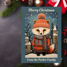 Red Fox Christmas Feiertagskarte