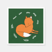 Red Fox Cocktail Napkin Serviette (Vorderseite)