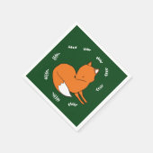Red Fox Cocktail Napkin Serviette (Ecke)