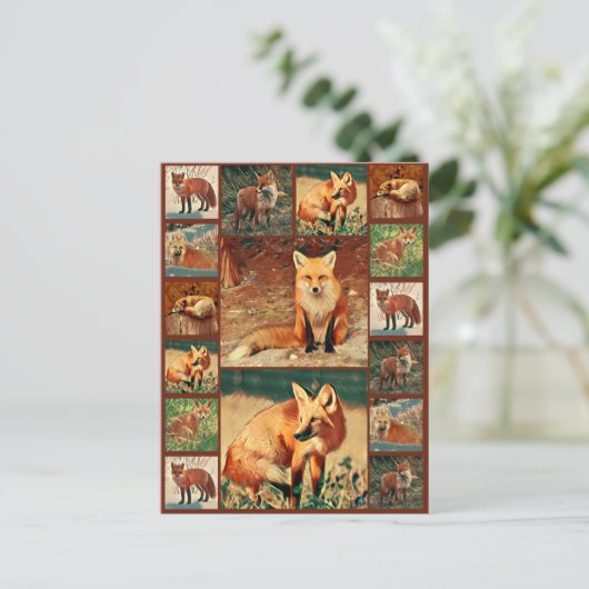 Red Fox Collection Postkarte (Stehend Vorderseite)