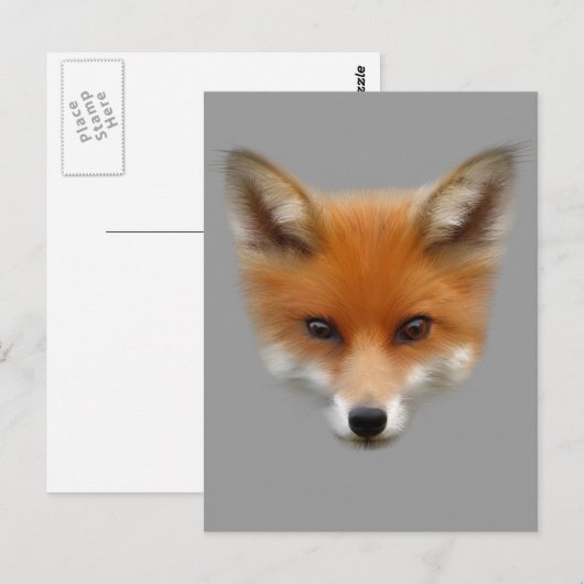 Red Fox Cub Postcard Postkarte (Vorne/Hinten)
