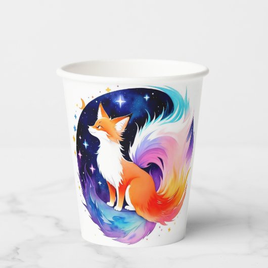 Red Fox Dreams Geburtstag Pappbecher (Vorderseite)
