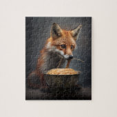 Red Fox Eating Spaghetti Puzzle (Vertikal)