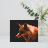 Red Fox Face Postkarte (Stehend Vorderseite)