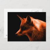 Red Fox Face Postkarte (Vorne/Hinten)