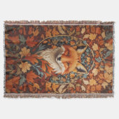 Red Fox Face saisonale Herbstlaub Decke (Vorderseite)