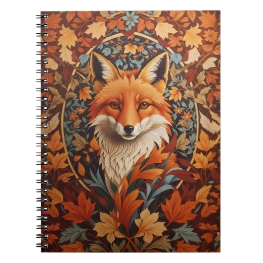 Red Fox Face saisonale Herbstlaub Notizblock (Vorderseite)