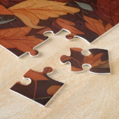Red Fox Face saisonale Herbstlaub Puzzle (Seite)