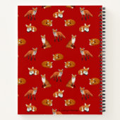 Red Fox Familie 8.5 × 11 Notebook Notizbuch (Rückseite)