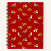 Red Fox Familie 8.5 × 11 Notebook Notizbuch (Vorderseite)