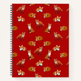 Red Fox Familie 8.5 × 11 Notebook Notizbuch