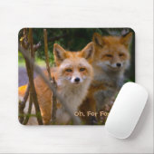 Red Fox Family Nature Lover Individuelle Name Mousepad (Mit Mouse)