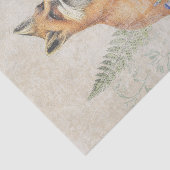 Red Fox Fern Mushroom Wald Dekoupage Seidenpapier (Ausschnitt)