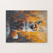 Red Fox Fett Digitales Gemälde Puzzle (Horizontal)