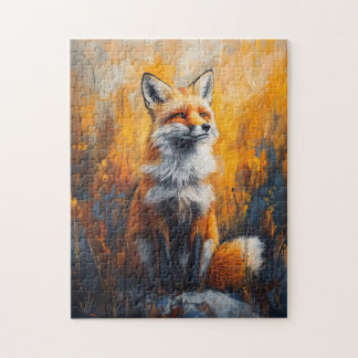 Red Fox Fett Digitales Gemälde Puzzle