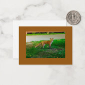Red Fox Flat Note Card Mitteilungskarte (Vorderseite/Rückseite Beispiel)