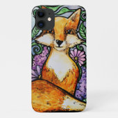 Red Fox Floral Nature Art Case-Mate iPhone Hülle (Rückseite)