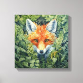 Red Fox Foliage Art Leinwanddruck (Vorderseite)