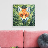 Red Fox Foliage Art Leinwanddruck (Insitu (Wohnzimmer))