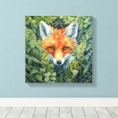Red Fox Foliage Art Leinwanddruck (Insitu (Holzboden))