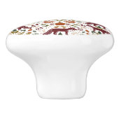 Red Fox Folk Art Knob zieht rustikale Hardware Keramikknauf (Seitenansicht)