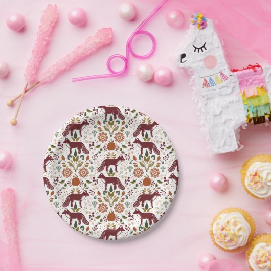 Red Fox Folk Art Paper Teller Party Angebot (Party)