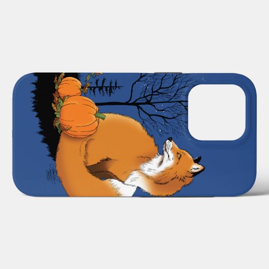 Red Fox Forest Pumpkins Case-Mate iPhone Hülle (Rückseite (Horizontal))