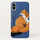 Red Fox Forest Pumpkins Case-Mate iPhone Hülle (Rückseite)