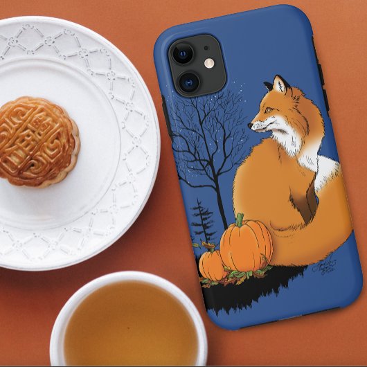 Red Fox Forest Pumpkins Case-Mate iPhone Hülle