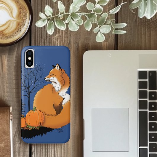 Red Fox Forest Pumpkins Case-Mate iPhone Hülle