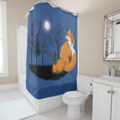 Red Fox Forest Pumpkins Duschvorhang (Beispiel)