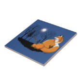 Red Fox Forest Pumpkins Fliese (Seite)