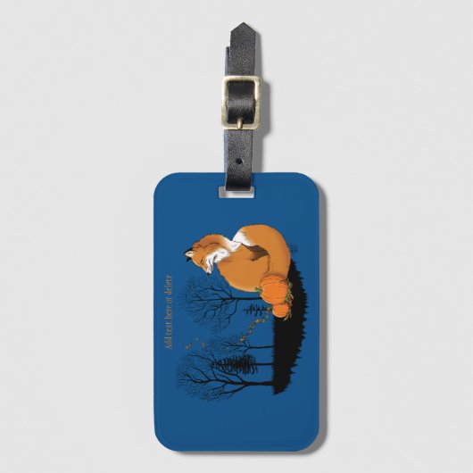 Red Fox Forest Pumpkins Gepäckanhänger (Vorderseite Vertikal)