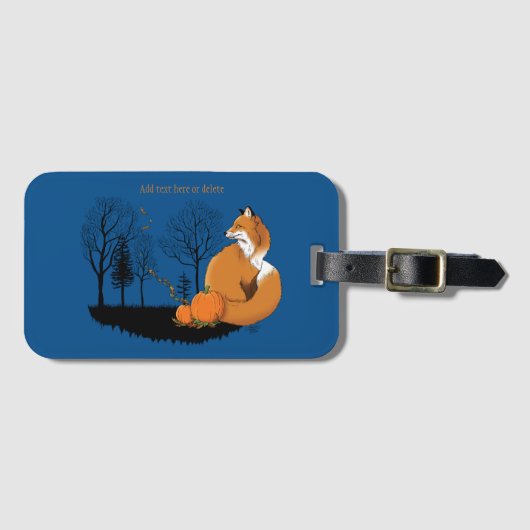Red Fox Forest Pumpkins Gepäckanhänger (Vorderseite (Horizontal))