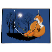 Red Fox Forest Pumpkins Große Geschenktüte (Vorderseite)