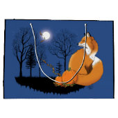 Red Fox Forest Pumpkins Große Geschenktüte (Rückseite)