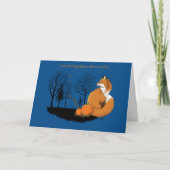 Red Fox Forest Pumpkins Karte (Vorderseite)