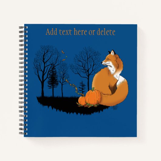 Red Fox Forest Pumpkins Notizblock (Vorderseite)