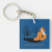 Red Fox Forest Pumpkins Schlüsselanhänger (Vorderseite)