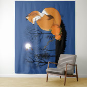 Red Fox Forest Pumpkins Wandteppich (Beispiel)