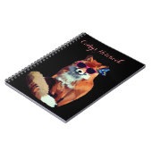 Red Fox Foto Notebook personalisierte Initialen Notizblock (Linke Seite)